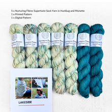 Load image into Gallery viewer, Kit | Lakeside Shawl in Nurturing Fibres Supertwist Sock