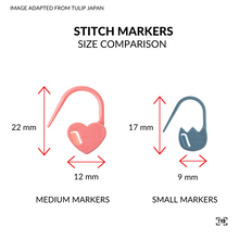 Load image into Gallery viewer, Tulip | Set of Stitch Markers - Small, Heart or Tulip, Pin (Removable)