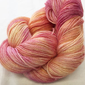 The Alpaca Yarn Company's Mariquita Hand Dyed Yarn in Hibiscus #569