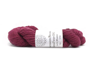 Nurturing Fibres. SuperTwist DK Yarn. 100% Merino Wool. Claret