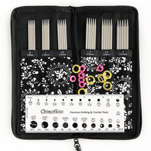 Load image into Gallery viewer, ChiaoGoo DPN set of Sock Knitting Needles in stainless Steel 