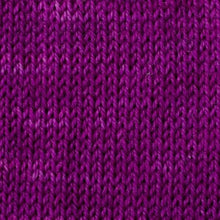 Load image into Gallery viewer, Sweet Georgia Flaxen Silk Fine, Knitted swatch in Grape Jelly