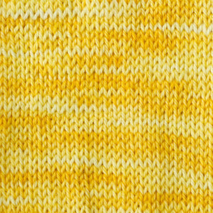 Sweet Georgia Flaxen Silk Fine, Knitted swatch in Lemon Curd