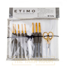 Load image into Gallery viewer, Tulip Crochet Hook Set Black &amp; Gold in packaging