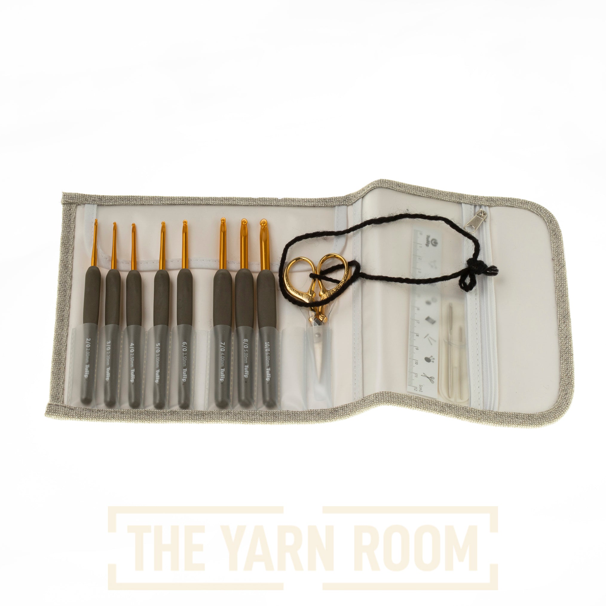 Etimo Rose Crochet Hooks: Set of 10 hooks, scissors & tapestry needles –  The Yarn Room