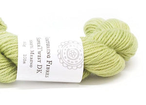 Nurturing Fibres. SuperTwist DK Yarn. 100% Merino Wool. Pear