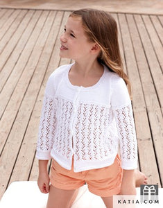 Katia Panama 100% Cotton Yarn, Example of a little girl's sweater