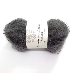 Nurturing Fibres Kid Silk Lace in Charcoal